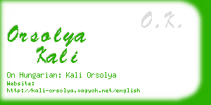 orsolya kali business card